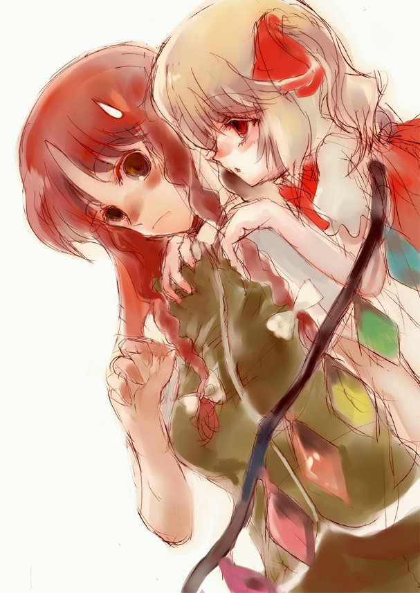 flandre scarlet and hong meiling (touhou) drawn by nokishita