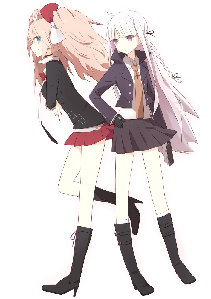 kirigiri kyoko and enoshima junko (danganronpa and 1 more) drawn by mondo_pop
