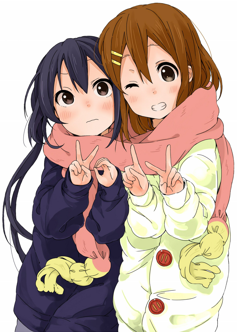 nakano azusa and hirasawa yui (k-on!) drawn by kirisawa_saki