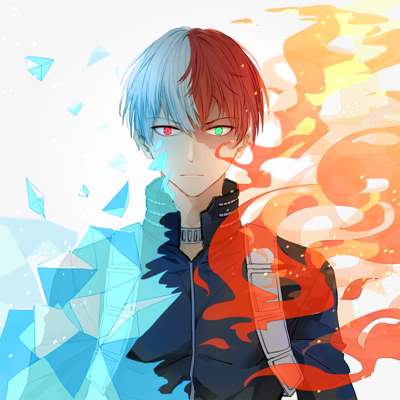 todoroki shoto (boku no hero academia) drawn by ecrsin