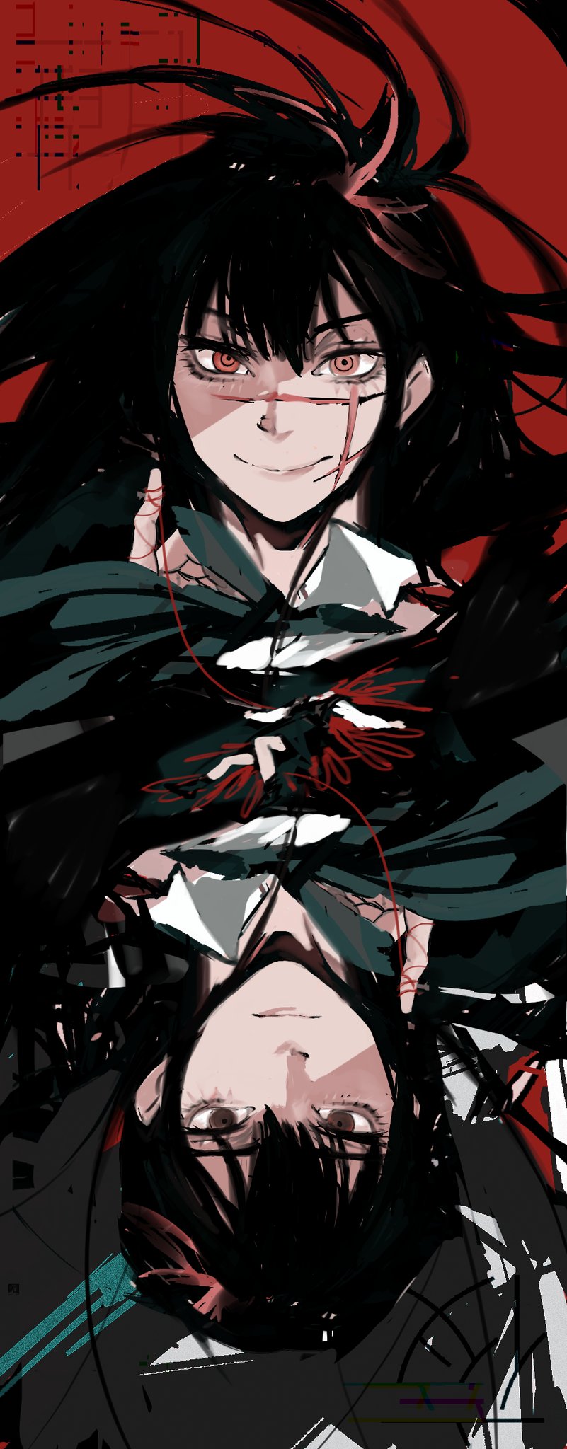 yoru and mitaka asa (chainsaw man) drawn by lantern_madoyoi