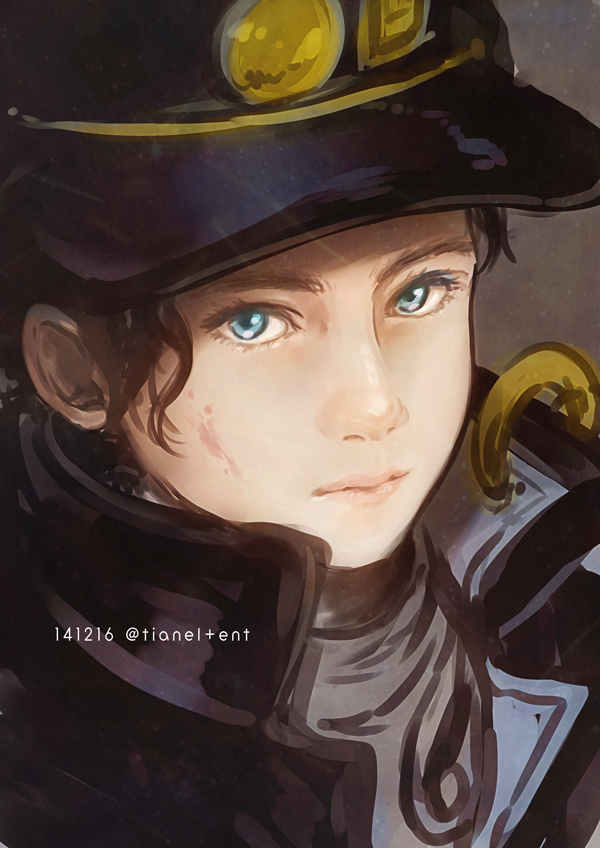 kujo jotaro (jojo no kimyou na bouken and 1 more) drawn by tianel_ent