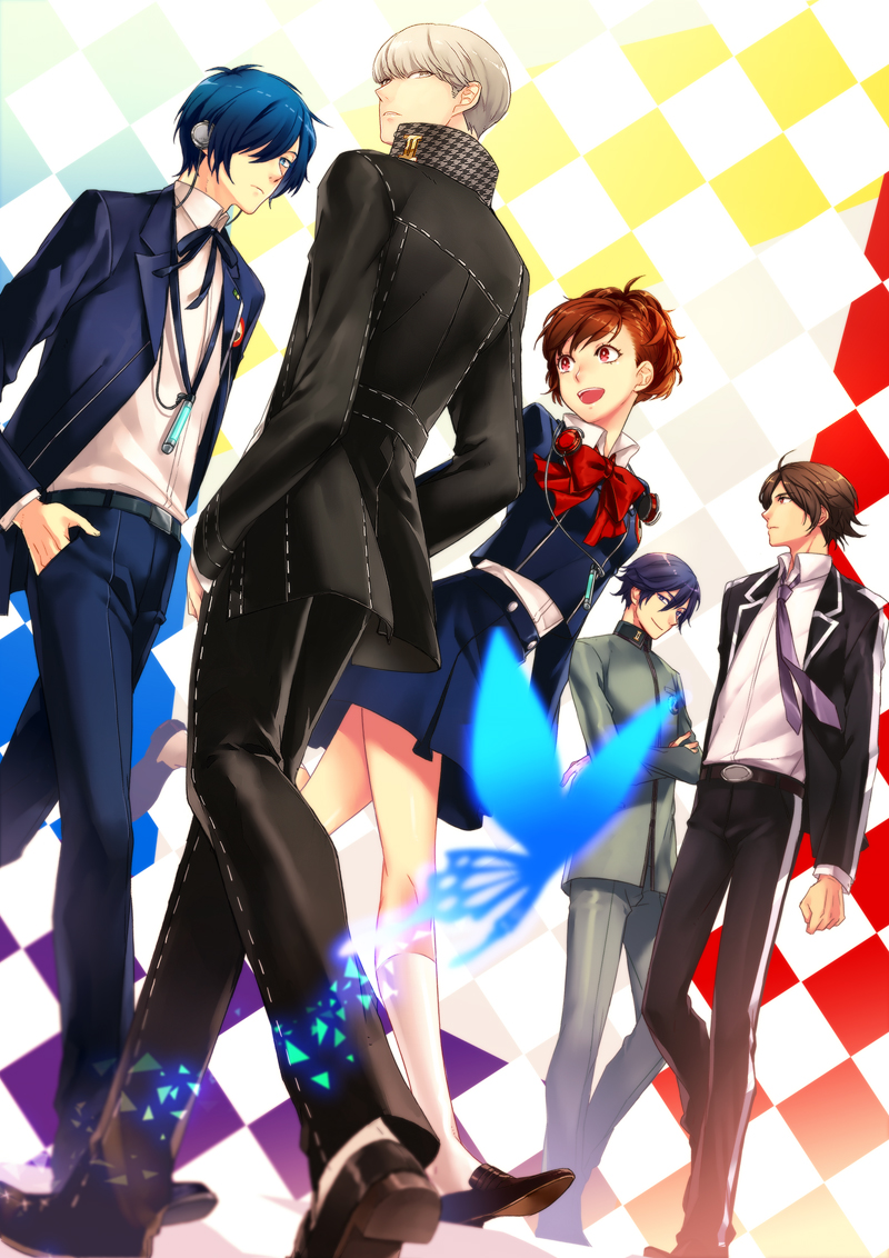 narukami yu, yuuki makoto, shiomi kotone, suou tatsuya, and toudou naoya (persona and 6 more) drawn by saeuchobab