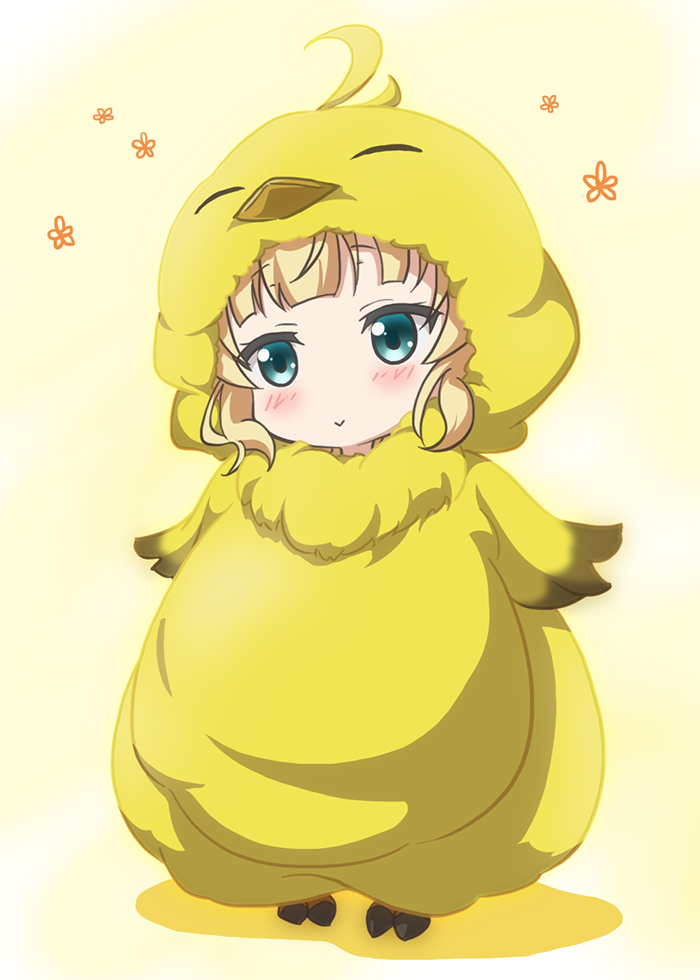kirima syaro and fat chocobo (final fantasy and 1 more) drawn by red_star_(toranecomet)