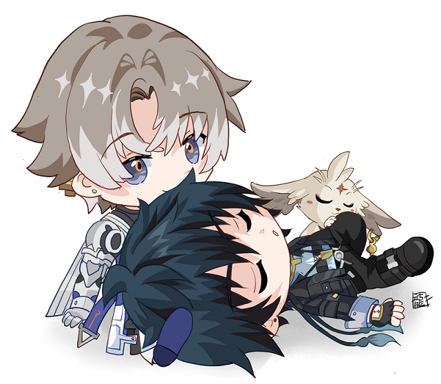 rover, male rover, xiangli yao, and abby (wuthering waves) drawn by gladiusms3