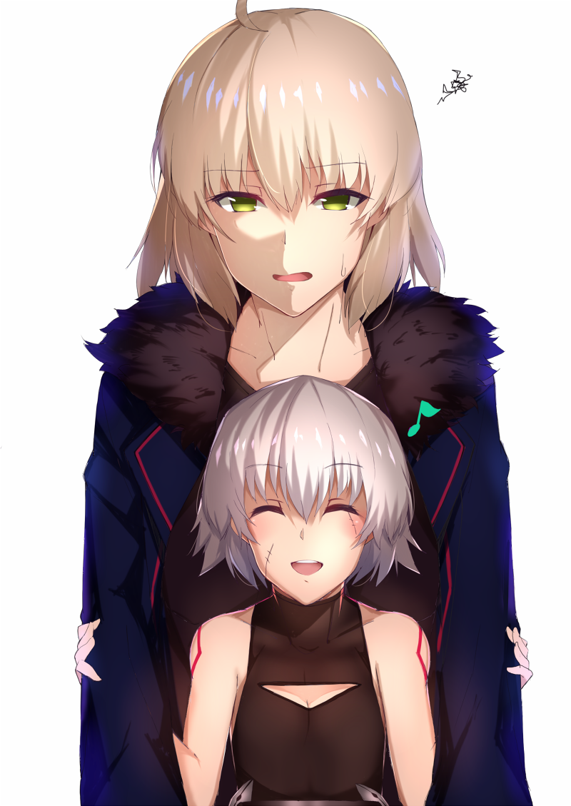 jeanne d'arc alter and jack the ripper (fate and 1 more) drawn by kameponde