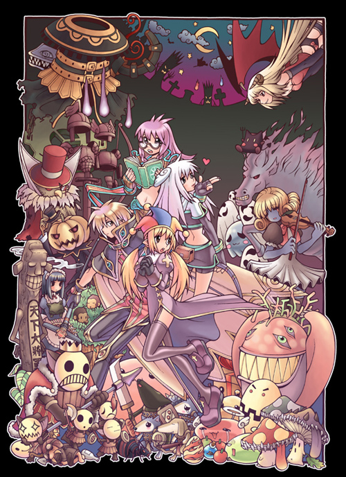 priest, hunter, wizard, sage, poporing, and 31 more (ragnarok online) drawn by monster_gogo