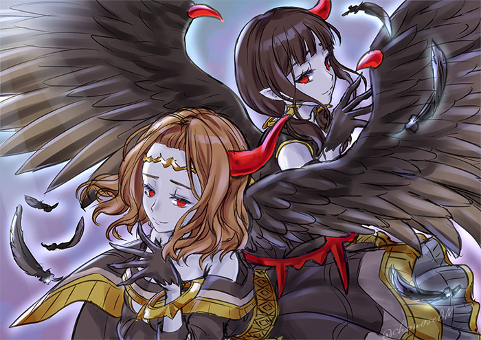indulged darklord and capricious darklord (yu-gi-oh!) drawn by chomose