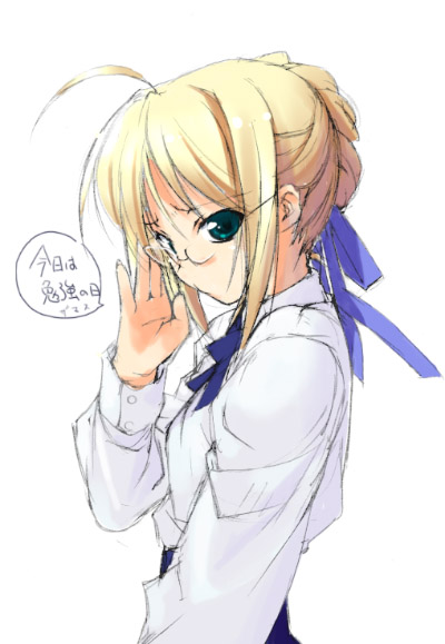 artoria pendragon and saber (fate and 1 more) drawn by minamino_kanata