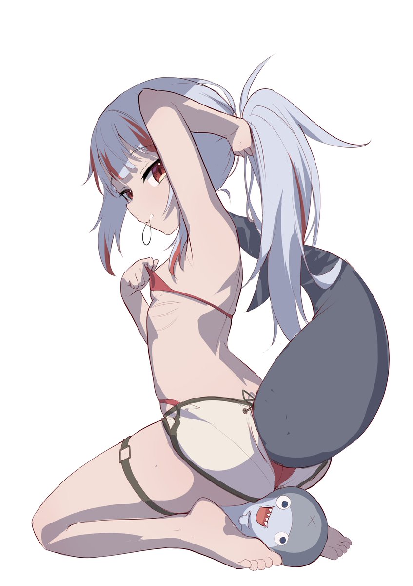 gawr gura, houshou marine, and bloop (hololive and 2 more) drawn by hirotaka0125