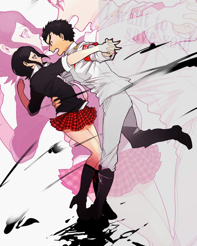 ikusaba mukuro and ishimaru kiyotaka (danganronpa and 1 more) drawn by smkdss