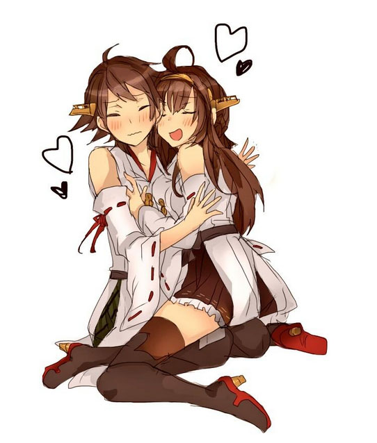kongou and hiei (kantai collection) drawn by rn_(radon'ya)
