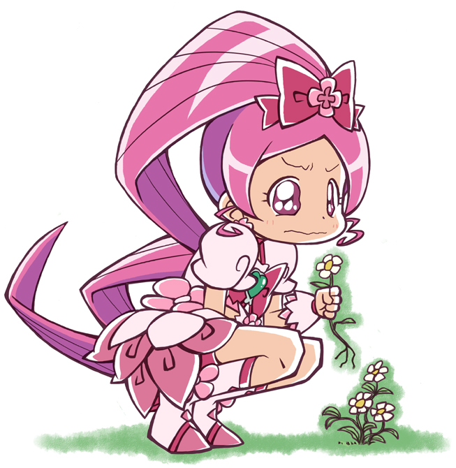 hanasaki tsubomi and cure blossom (precure and 1 more) drawn by roku_no_hito