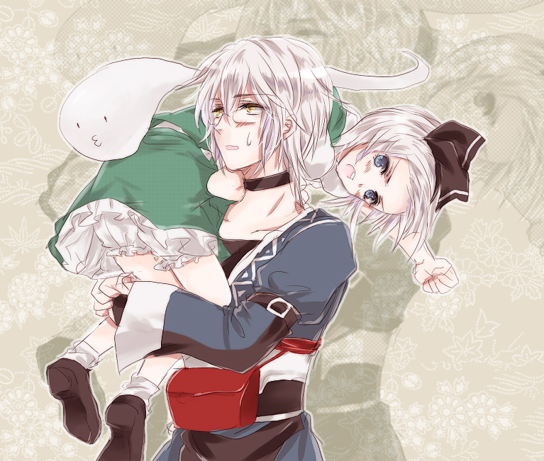 konpaku youmu and morichika rinnosuke (touhou) drawn by unabara_misumi