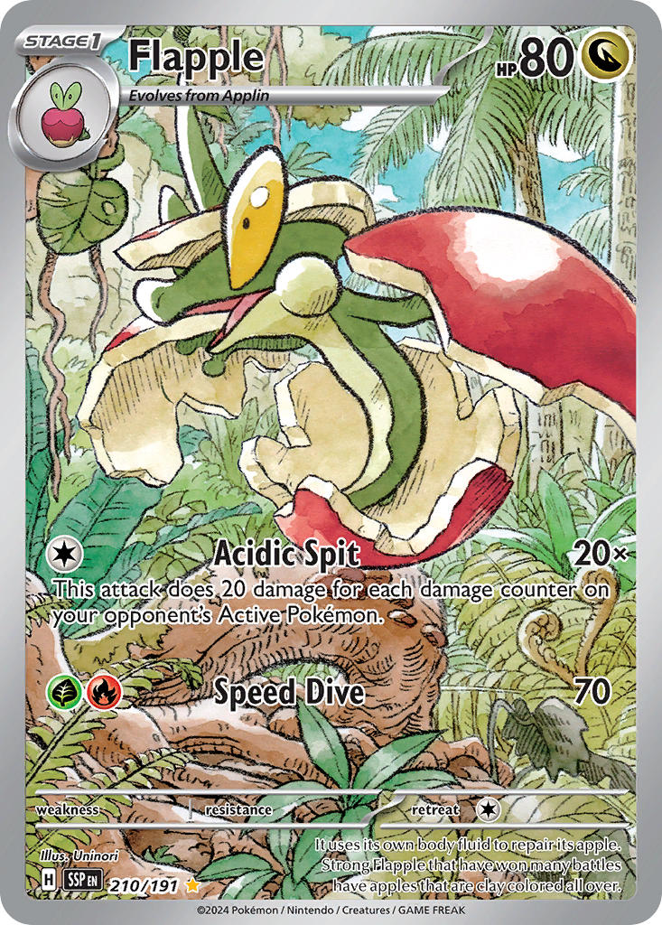 applin and flapple (pokemon and 1 more) drawn by uninori