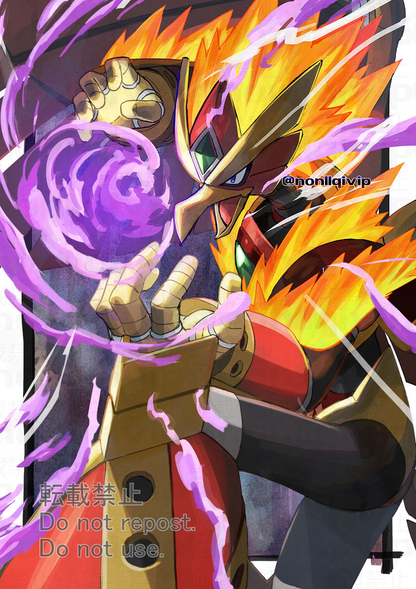 blaze heatnix (mega man and 2 more) drawn by yamanashi_taiki