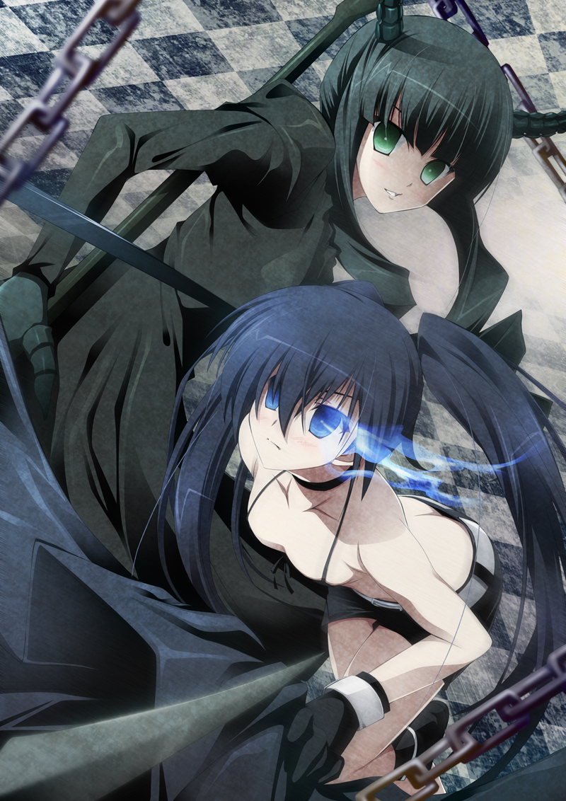 black rock shooter and dead master (black rock shooter) drawn by yuuki_makoto_(radiant)