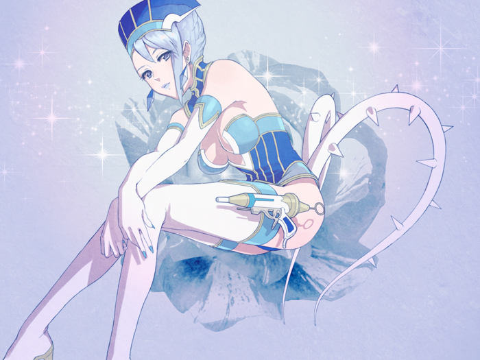 karina lyle and blue rose (tiger & bunny) drawn by abe_(f!mixture)