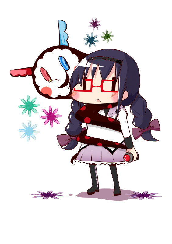 akemi homura and charlotte (mahou shoujo madoka magica) drawn by runa44