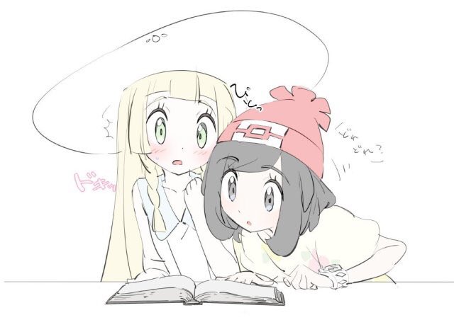lillie and selene (pokemon and 1 more) drawn by nonobuki