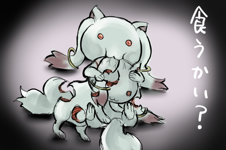 kyubey (mahou shoujo madoka magica) drawn by hamu_(sanosano)