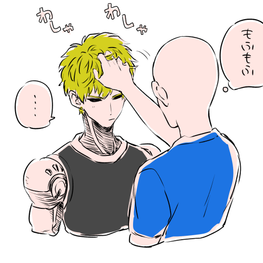 saitama and genos (one-punch man) drawn by dokkoi_shoo