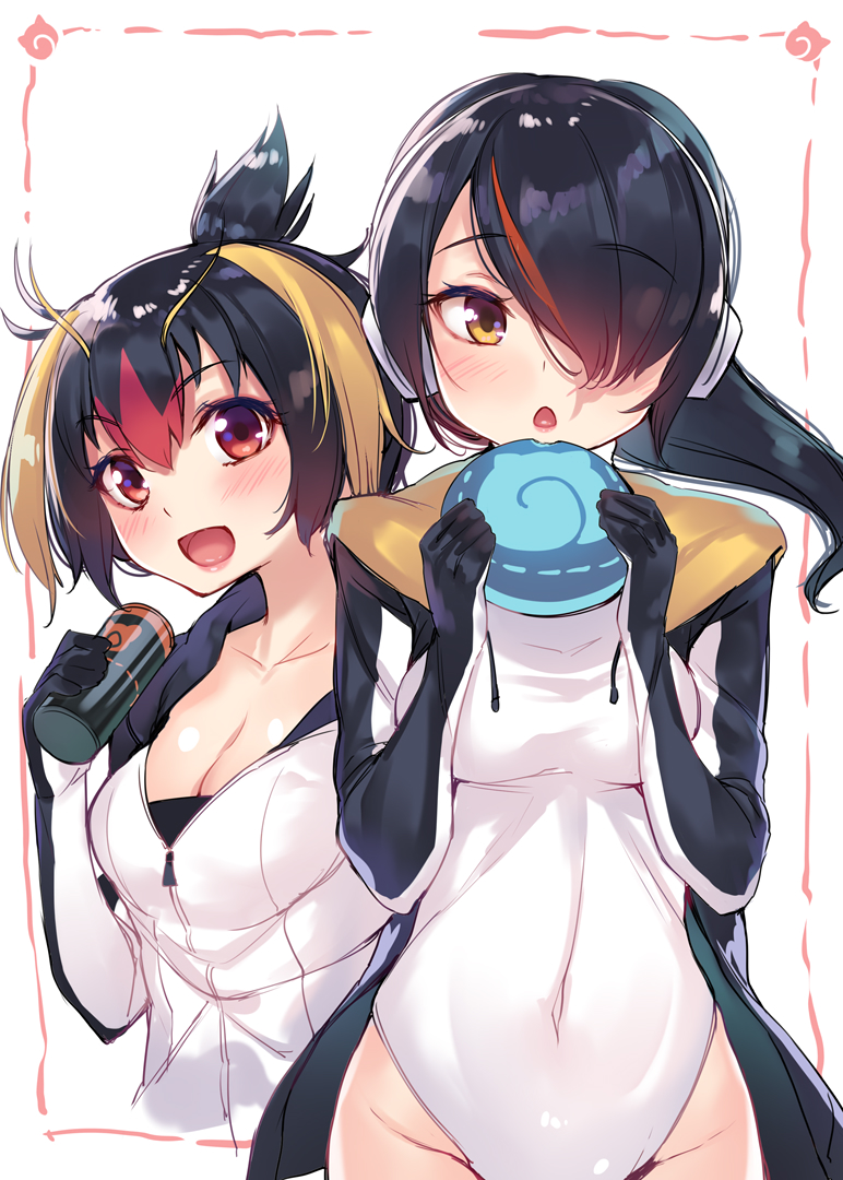 emperor penguin and rockhopper penguin (kemono friends) drawn by yaguo