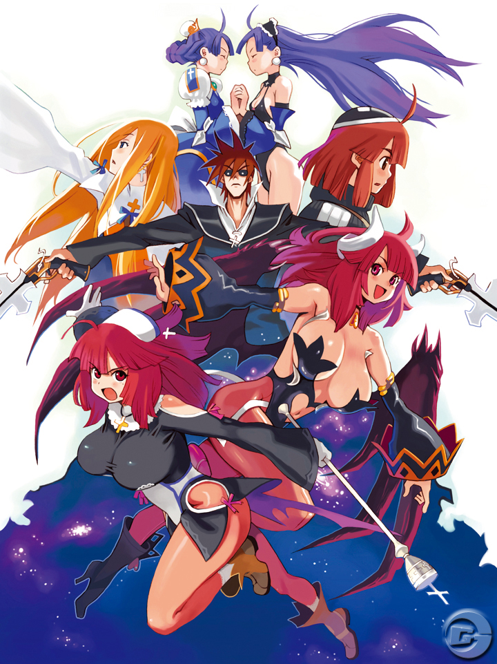 prier, eclair, maou prier, dark eclair, culotte, and 2 more (la pucelle and 1 more) drawn by ryoji_(nomura_ryouji)