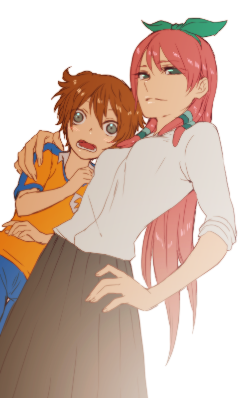 matsukaze tenma and seto midori (inazuma eleven and 1 more) drawn by kyoji_(tmtrymetm)