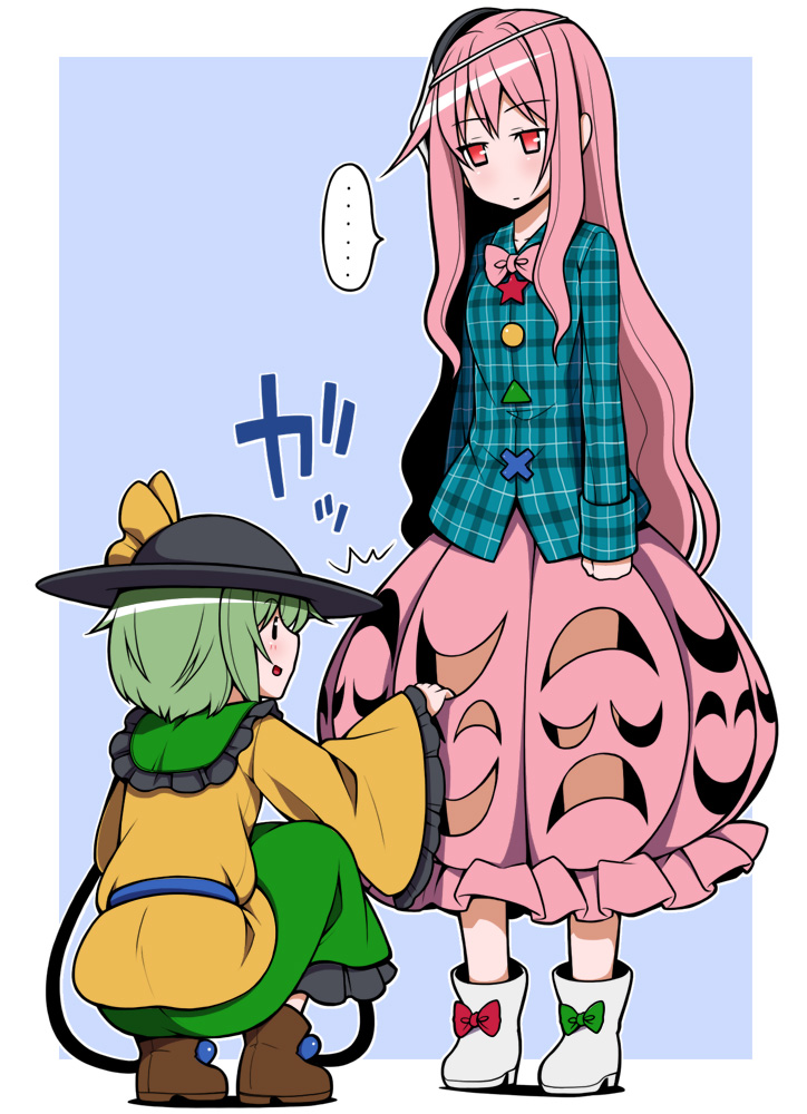 komeiji koishi and hata no kokoro (touhou) drawn by eichi_yuu