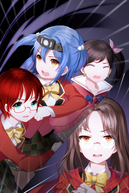 nanai highcastle, crescent maze, mirka, and rhea (sword girls) drawn by aile_(crossroads)