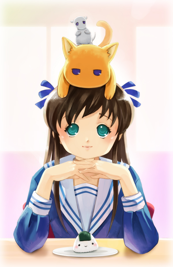 honda tohru, sohma kyou, and sohma yuki (fruits basket) drawn by elise_trinh