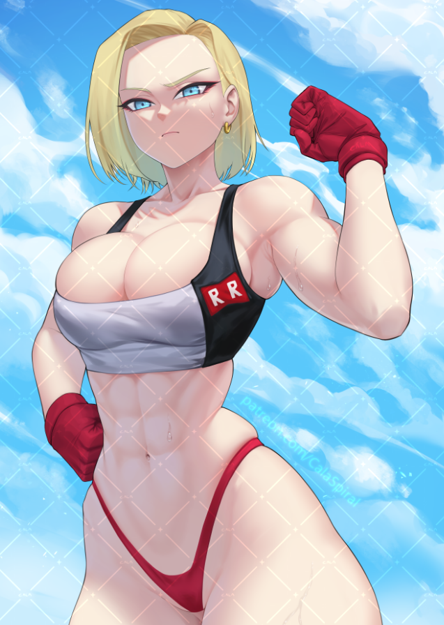 android 18 (dragon ball and 1 more) drawn by gabriel_carrasquillo