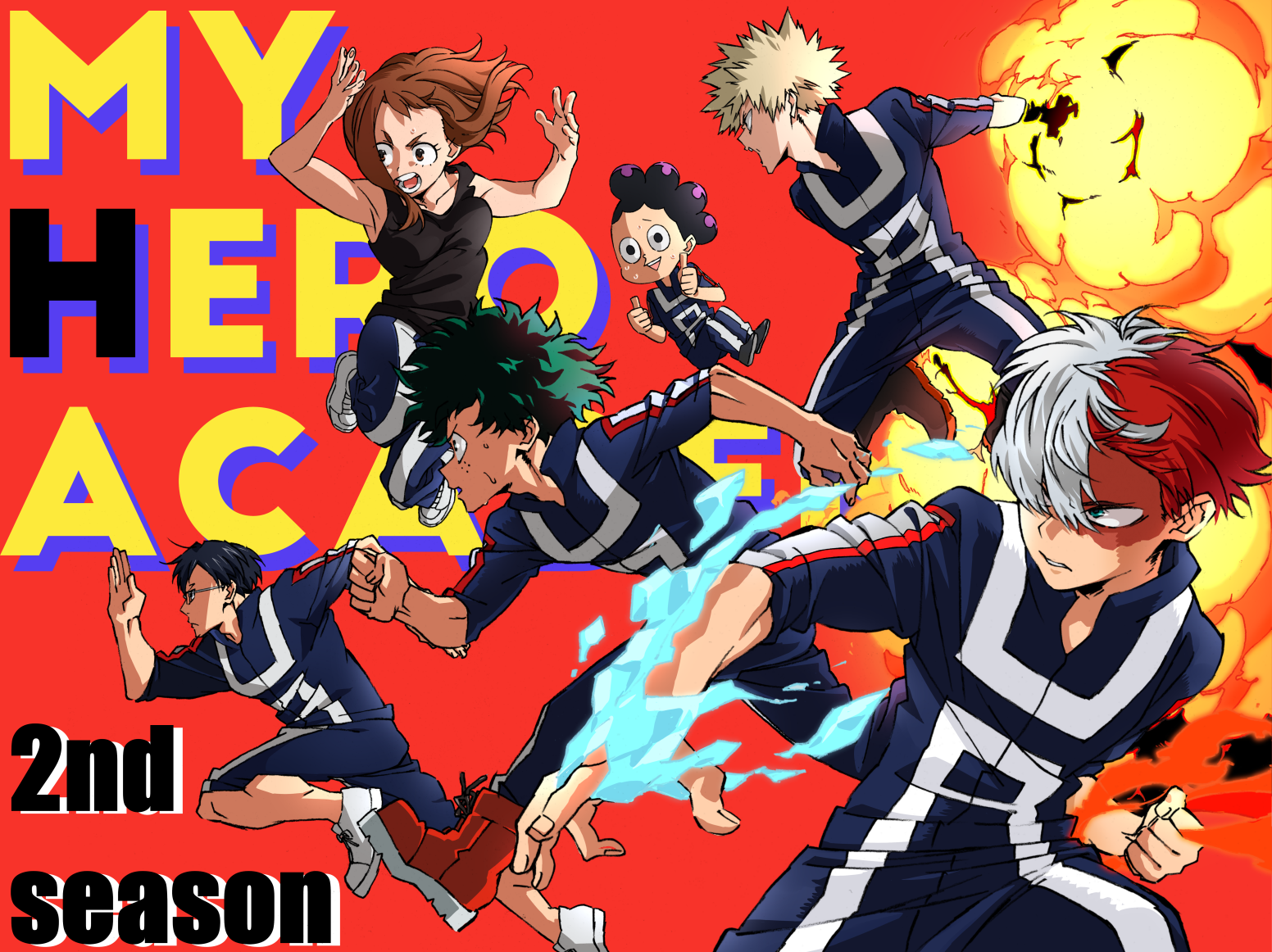Uraraka Ochako Midoriya Izuku Bakugou Katsuki Todoroki Shouto Iida Tenya And 1 More Boku No Hero Academia Drawn By Mochida64 Danbooru