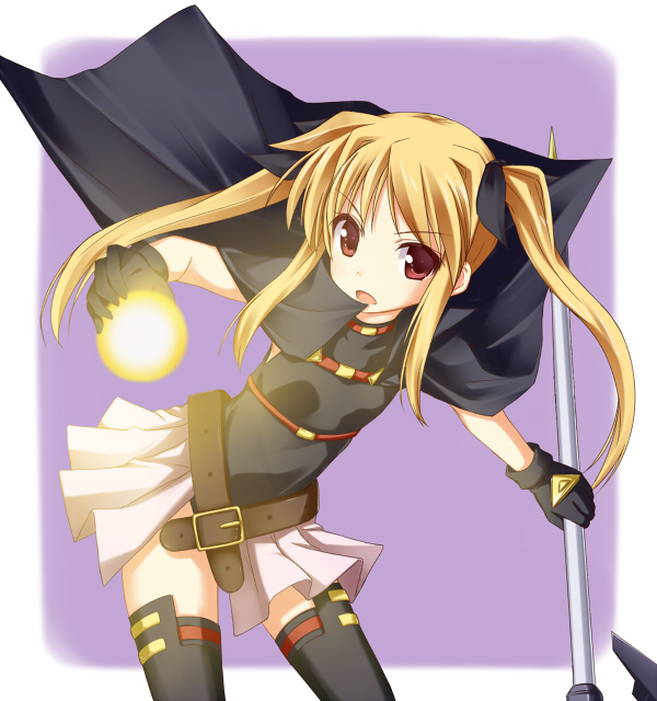 fate testarossa and bardiche (lyrical nanoha and 2 more) drawn by hisae_(hisae_collect)