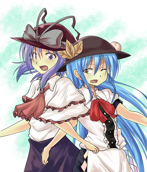 hinanawi tenshi and nagae iku (touhou) drawn by shamisen_(syami_sen)