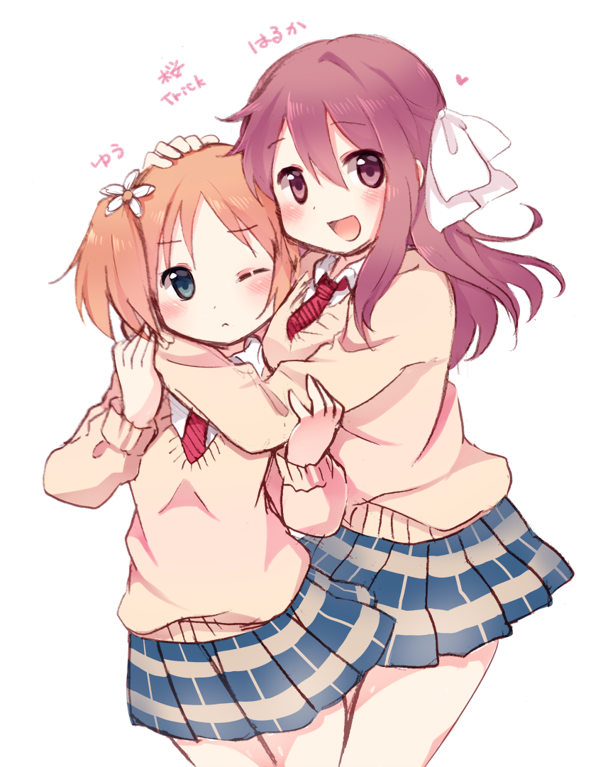 takayama haruka and sonoda yuu (sakura trick) drawn by tarabagani