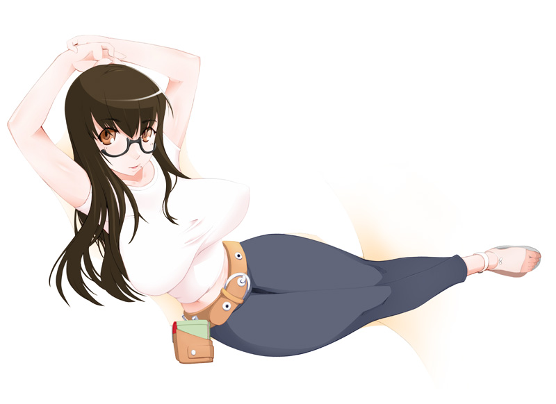 Shared long hair curvy anime