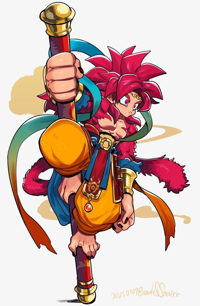 son goku and sun wukong (dragon ball and 2 more) drawn by nanika_(nnkgh)