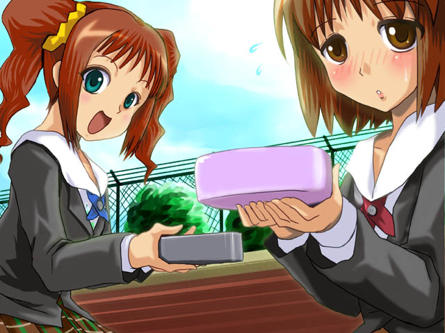 takatsuki yayoi and hagiwara yukiho (idolmaster and 1 more) drawn by t-hiko