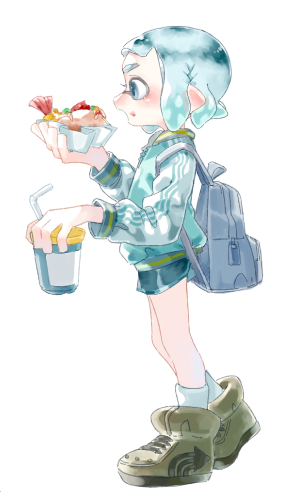 inkling player character and inkling girl (splatoon) drawn by ajomo