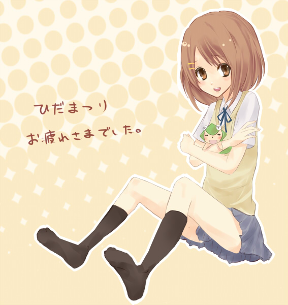 hirasawa yui and ume-sensei (k-on! and 1 more) drawn by kagu