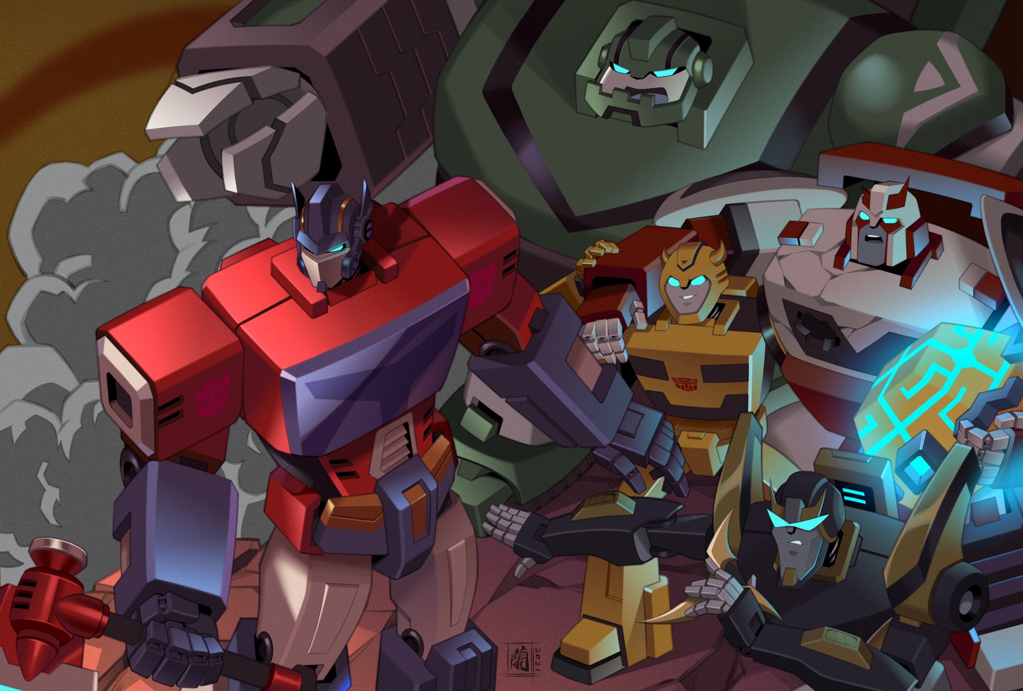 optimus prime, bumblebee, ratchet, prowl, and bulkhead (transformers and 1  more) drawn by lantana0_0 | Danbooru