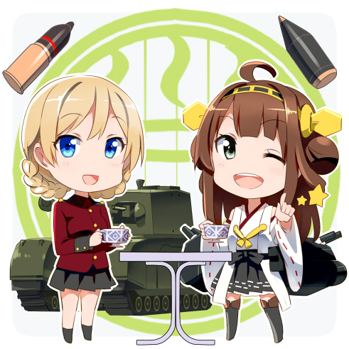 kongou and darjeeling (kantai collection and 1 more) drawn by gotyou
