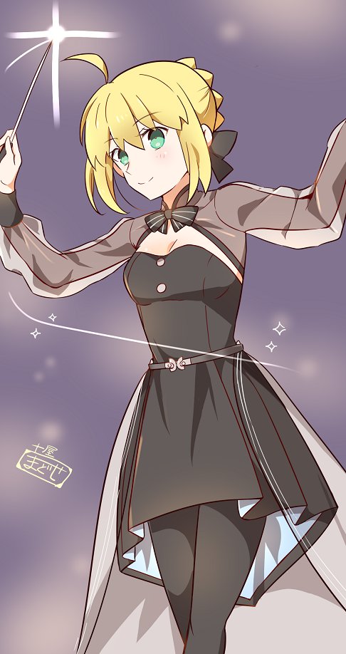 artoria pendragon and saber (fate and 1 more) drawn by tsuchiya_madose