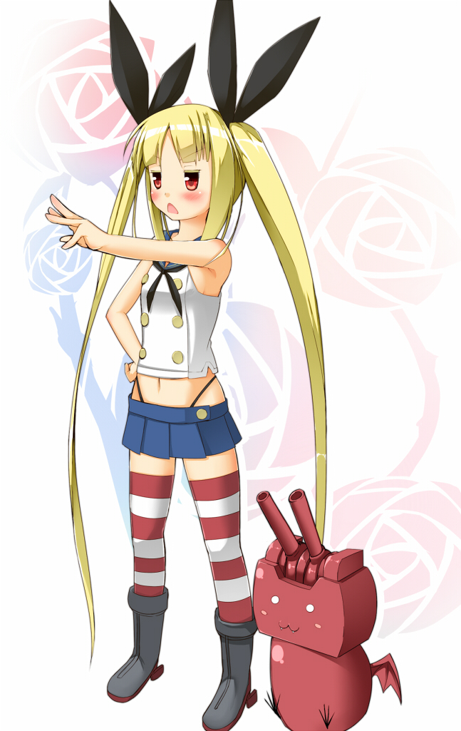 shimakaze, rensouhou-chan, rachel alucard, and gii (kantai collection and 1 more) drawn by peeyu