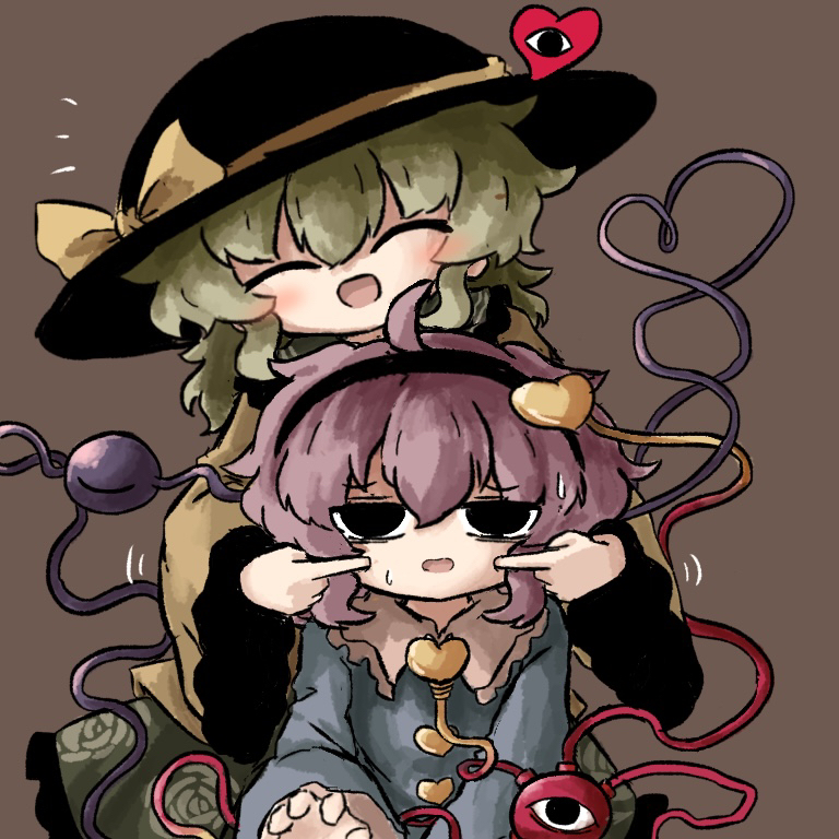 komeiji koishi and komeiji satori (touhou and 1 more) drawn by heripantomorrow