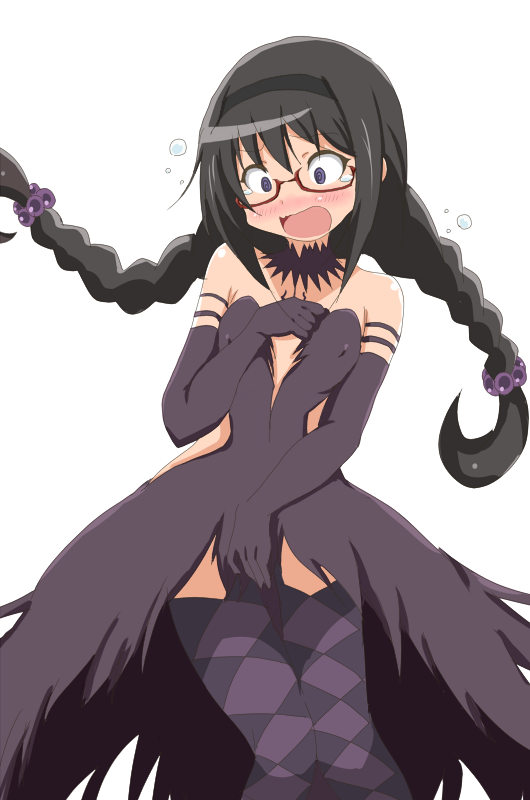 akemi homura and akuma homura (mahou shoujo madoka magica and 1 more) drawn by hoshino.