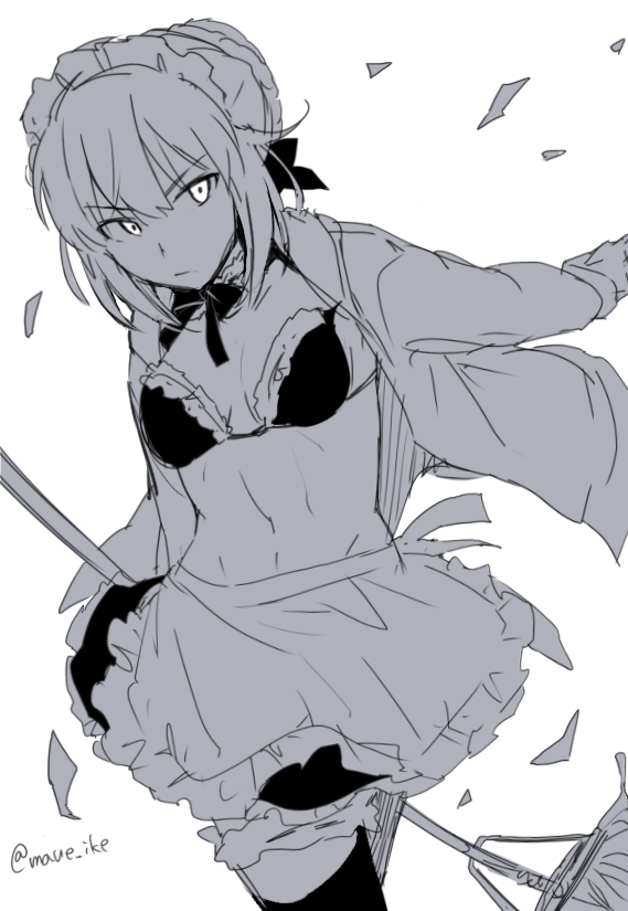 artoria pendragon and saber alter (fate and 2 more) drawn by ikeshita_moyuko