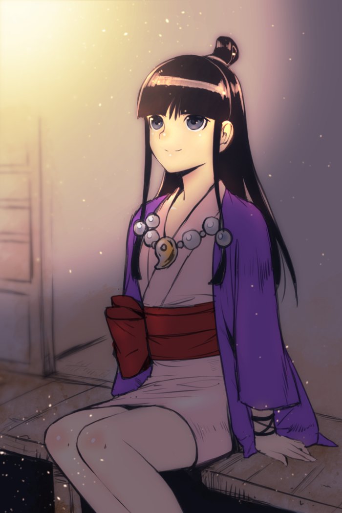 maya fey (ace attorney) drawn by p-kana